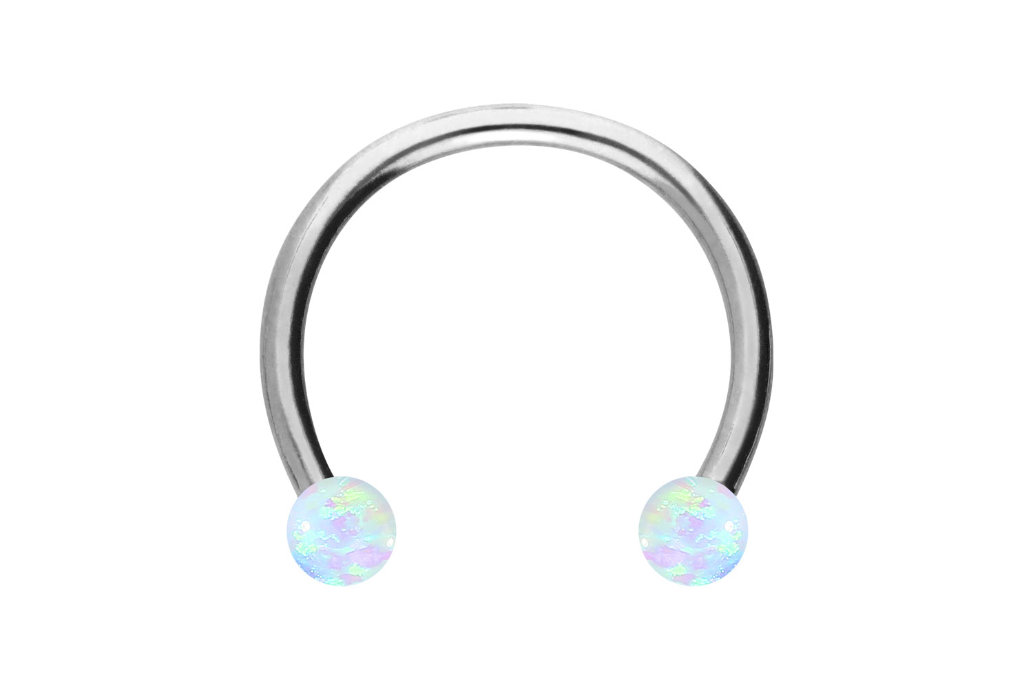 Chirurgenstahl Hufeisenring Piercing SYNTHETISCHE OPALE